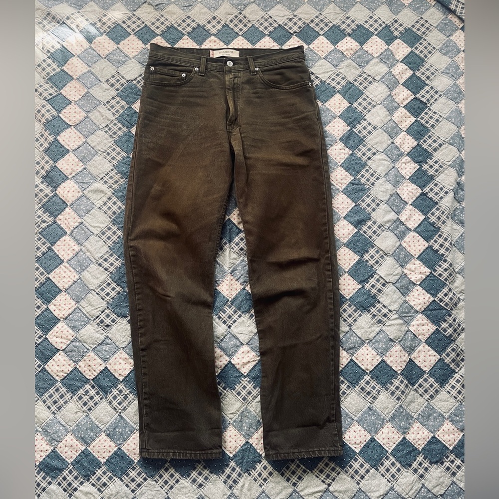 Levi’s 505 Army Green 33 x 30 red tab denim jeans